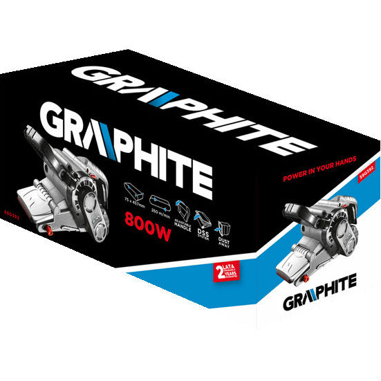 Стрічкова шліфмашина GRAPHITE 800 Вт (59G392) Тип стрічкова