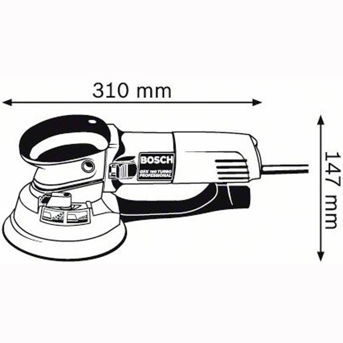 Ексцентрикова машина BOSCH GEX 150 Turbo (0601250788) Потужність 600