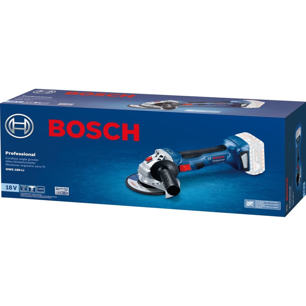 Фото Шліфмашина кутова BOSCH GWS 180-L (0.601.9H9.020)