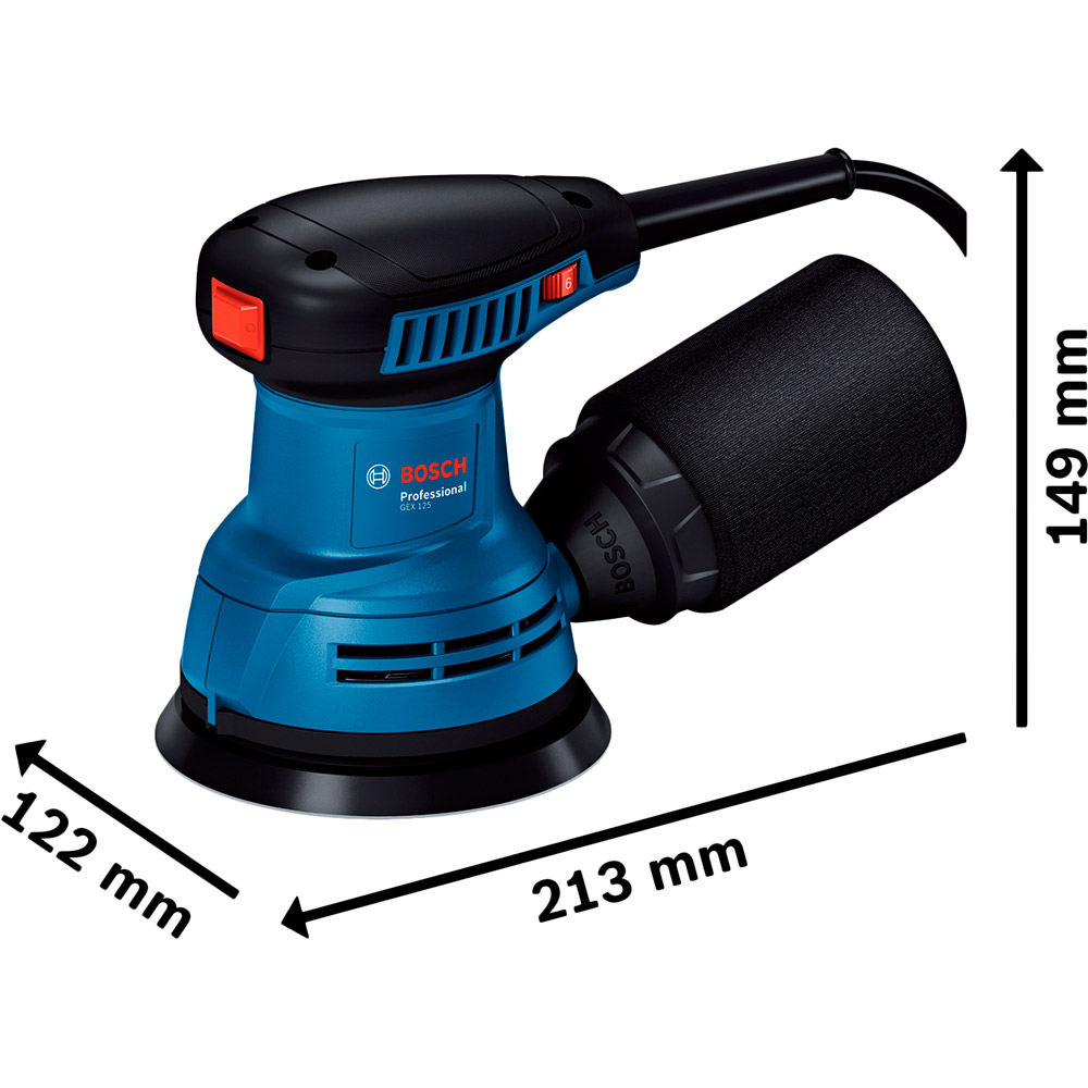 Зображення Ексцентрикова шліфувальна машина BOSCH GEX 125-1 AE (0.601.3A8.020)