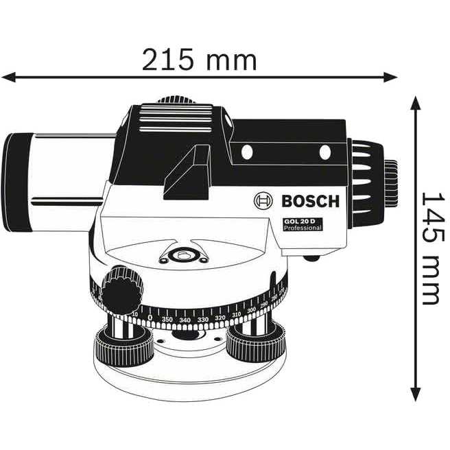 Оптичний нівелір BOSCH GOL 26 D Professional (0.601.068.000) Особливості нівелірів установка на штатив