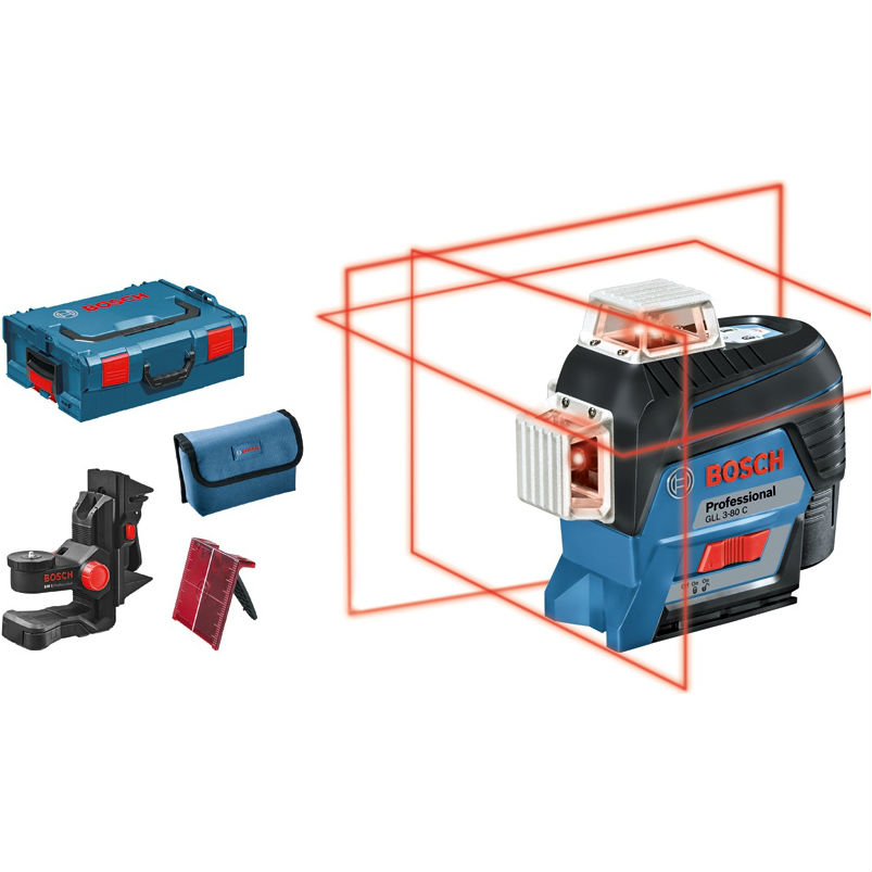 Лазерний нівелір BOSCH GLL 3-80 C Professional в L-Boxx (0.601.063.R02) Особливості нівелірів установка на штатив