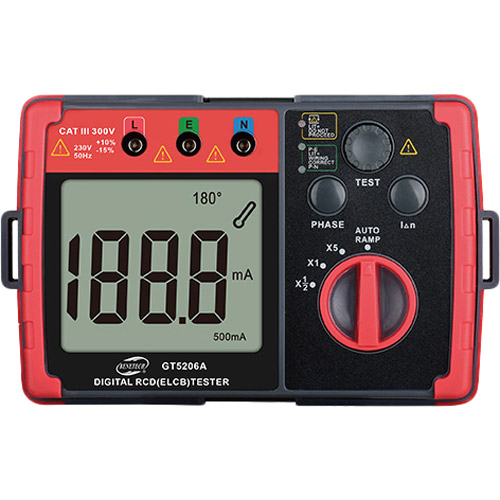 

Цифровой тестер УЗО BENETECH GT5206A, Цифровой тестер УЗО GT5206A
