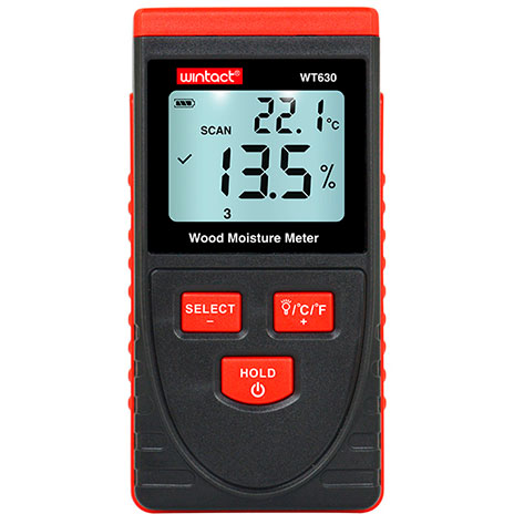 

Влагомер WINTACT WT630, Вологомір деревини безконтактний WT630