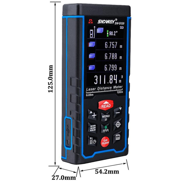 Дальномер лазерный SNDWAY SW-S120 Особенности дальномеров подсветка дисплея
