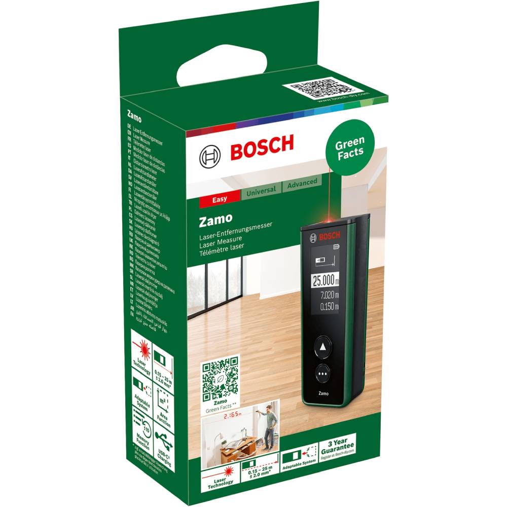 Дальномер лазерный BOSCH Zamo (0.603.672.900) Класс лазера 2