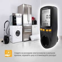 Вольтметр цифровий COLORWAY для розетки 16A/3680W Black (CW-VM16-02D)