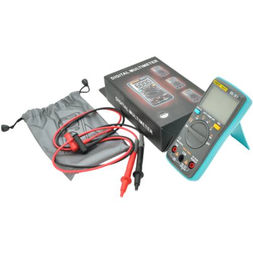 Мультиметр ANENG AN8001 Дополнительно Напряжение DC: 600mV, 6V/60V/600V/1000V; ток DC: 600uA/6000uA, 60mA/600mA, 10А; напряжение AC (TRUE RMS) при частотах 40-400 Гц: 600mV, 6V/60V/600V/700V; ток AC (TRUE RMS) при частотах 40-200 Гц: 600uA/6000uA/60mA/600mA/10А.