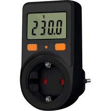 Вольтметр COLORWAY для розетки (16A/3680W) Black (CW-VM16-01D)