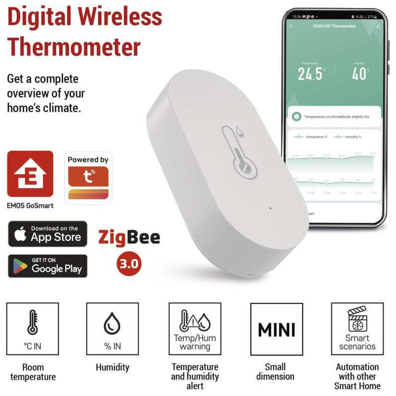 Фото 15 Термогигрометр EMOS ZigBee (EGS0102)