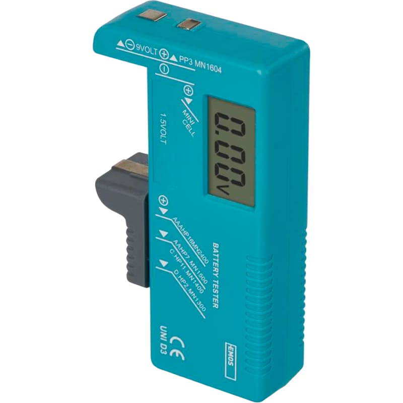 Універсальний тестер батарей EMOS N0322 Живлення Від вимірюваних батарейок
