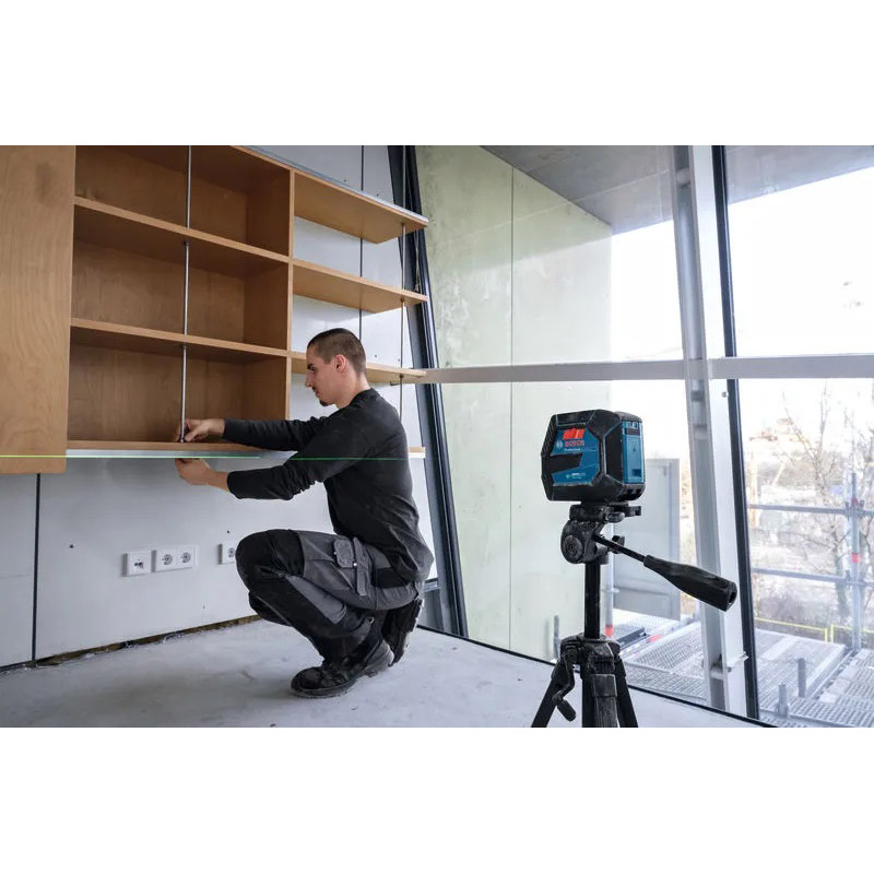 Лазерний нівелір BOSCH Professional GLL2-20G+LB10+DK10 Радіус вимірювання 10