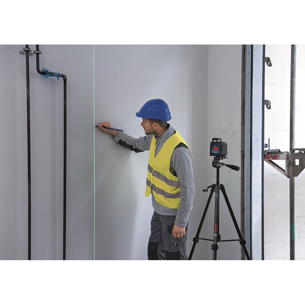 Лазерний нівелір BOSCH Professional GLL2-20G+LB10+DK10 Особливості нівелірів установка на штатив