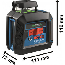 Лазерний нівелір BOSCH Professional GLL2-20G+LB10+DK10