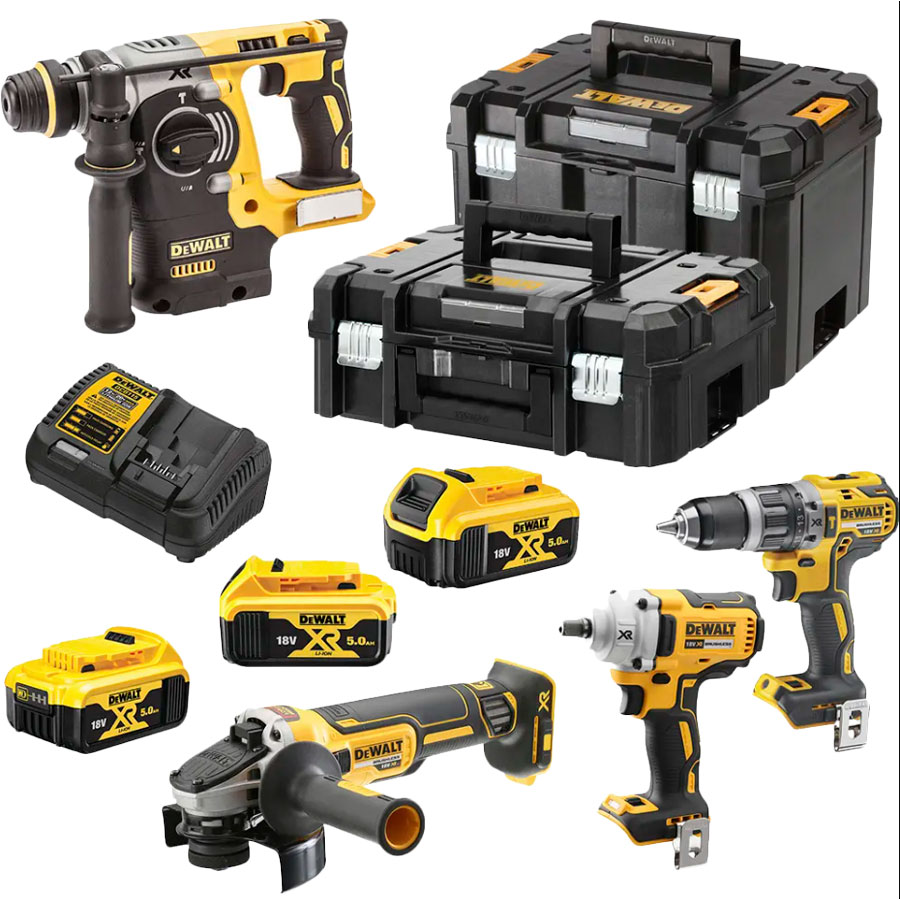 

Набор из четырех аккумуляторных бесщеточных инструментов DeWalt DCK428P3T, Набір з чотирьох інструментів безщіткових 18 В