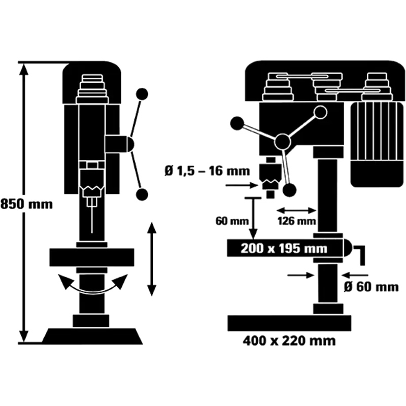 Внешний вид Сверлильный станок EINHELL TC-BD 630/1 (4520597)