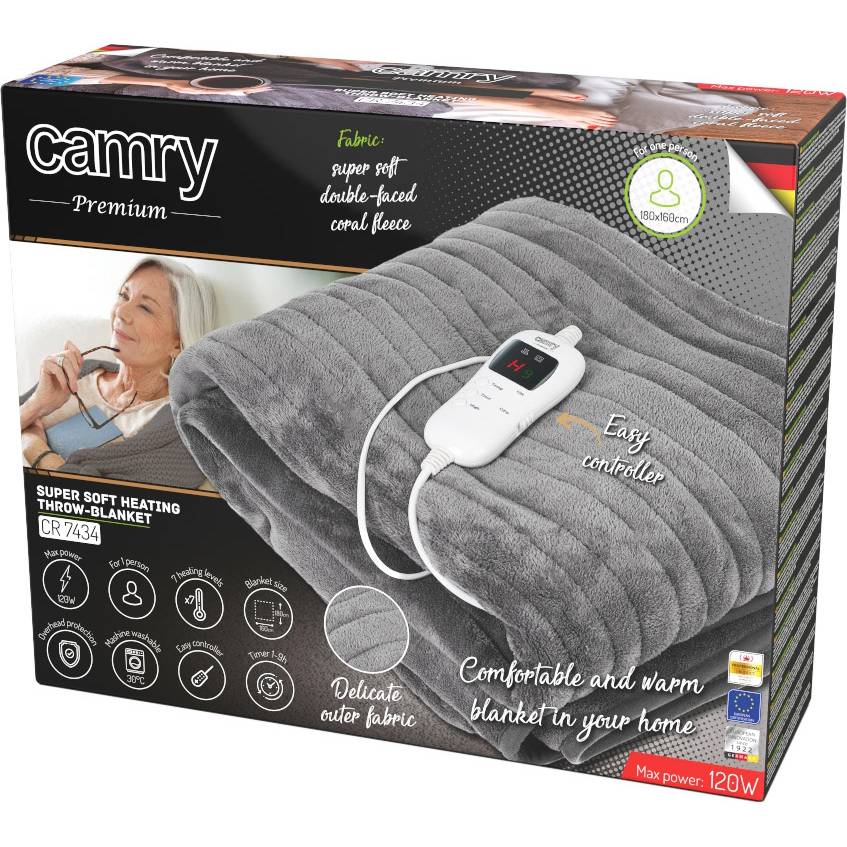 Електроковдра CAMRY CR 7434 Розмір 160 х 180