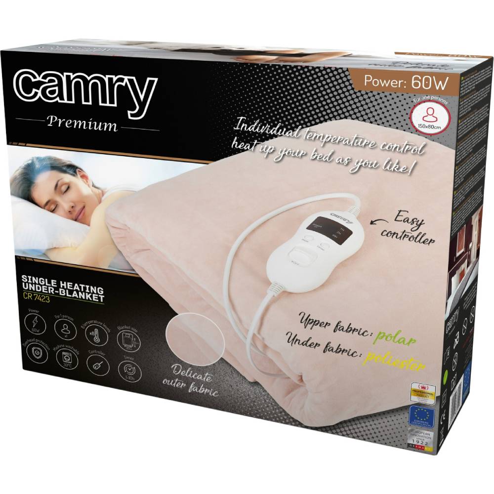 Електроковдра CAMRY CR 7423 Розмір 150х80