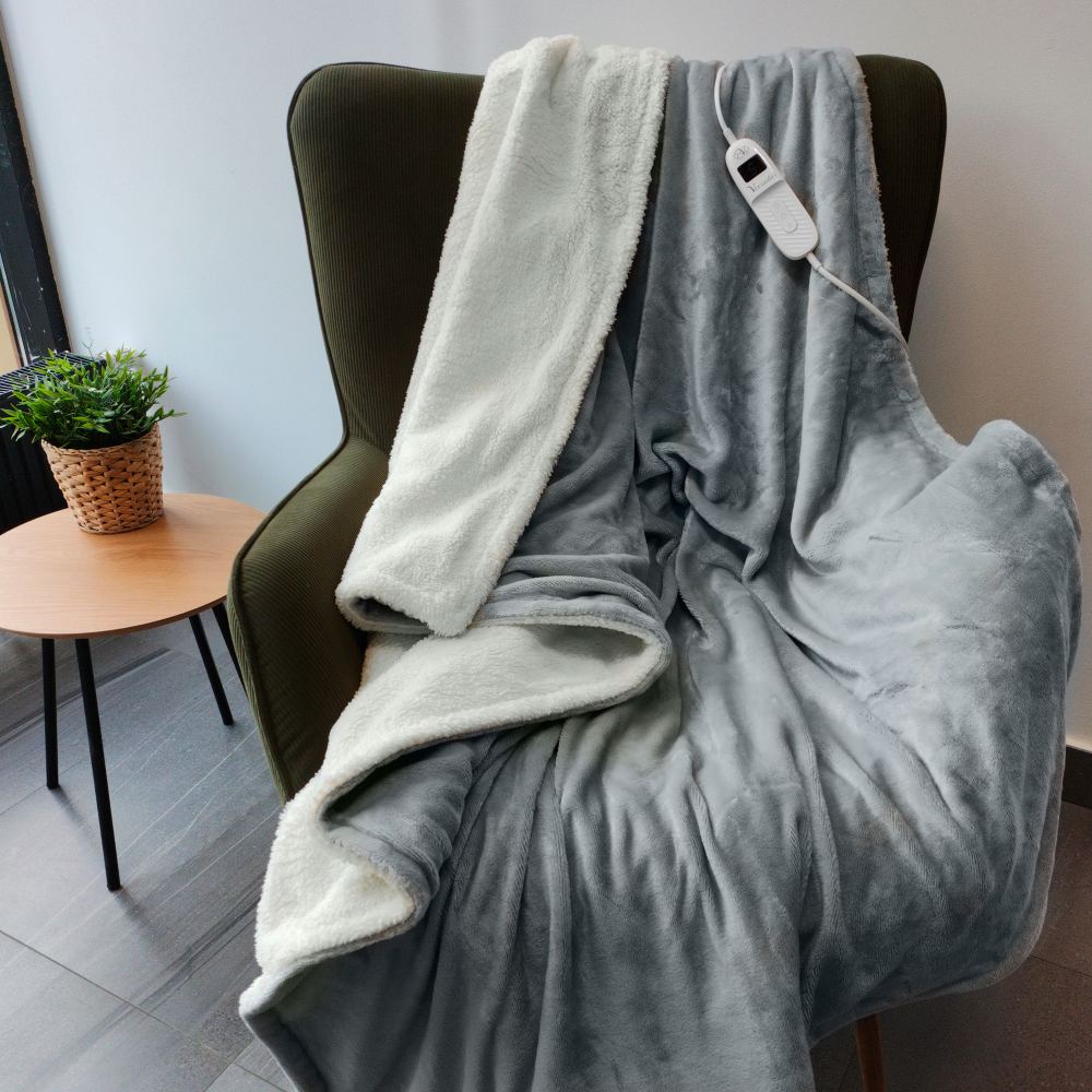 Електроковдра VERSAILLES Максі 180х130см темно-сірий (VS-BE-2309Dg) Розмір 180 х 130