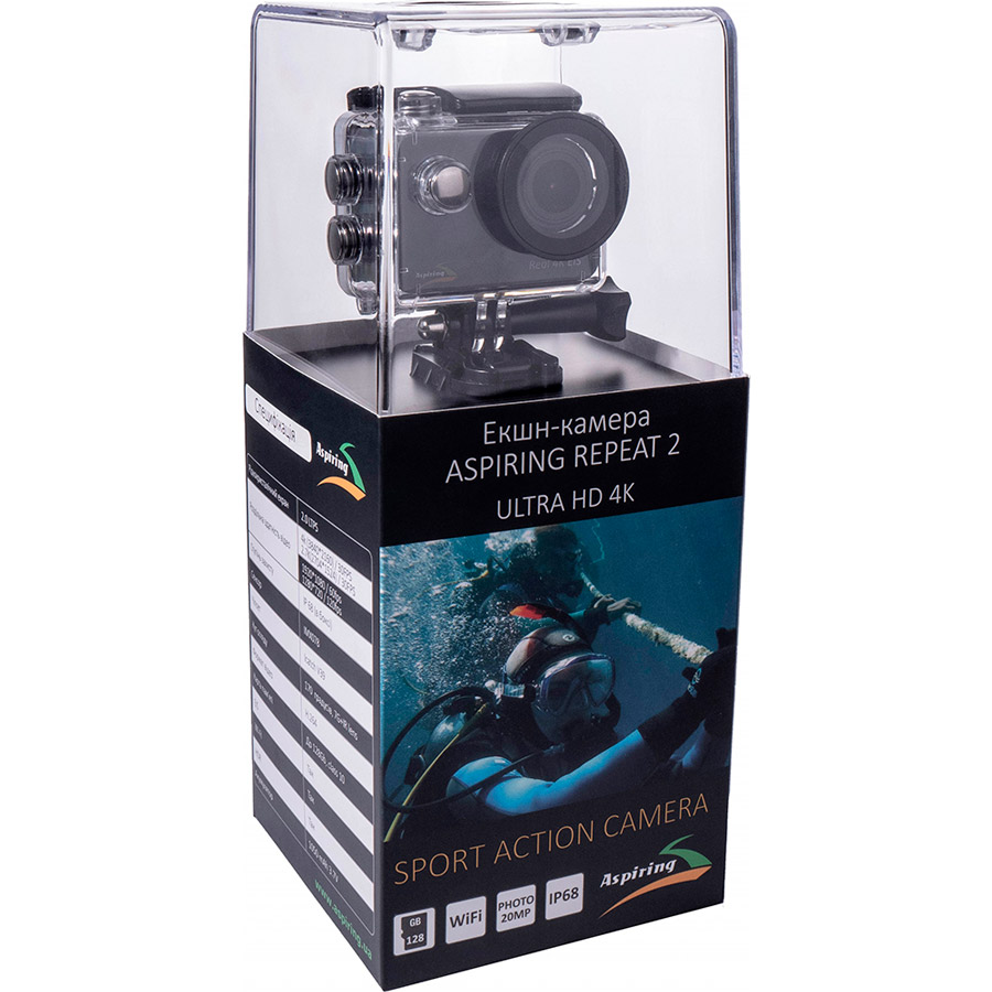 Замовити Екшн-камера ASPIRING Repeat 2 ULTRA HD 4K (RP985321)