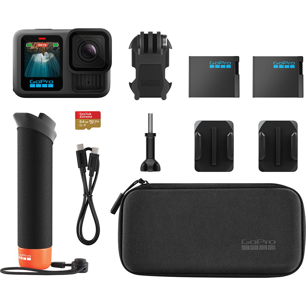 Экшн-камера GOPRO HERO13 Black + Enduro + Head Strap + Handler Floating (CHDRB-131-RW) Максимальное разрешение съемки 5312 x 2988