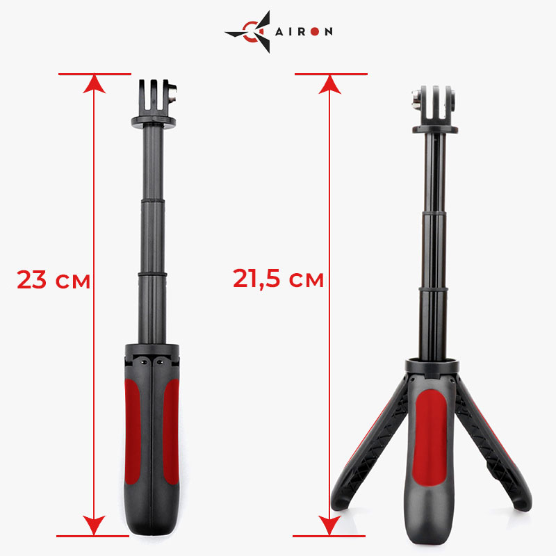 Фото Экшн-камера AIRON ProCam 7 Black набор блогера 12 в 1 (4822356754790)