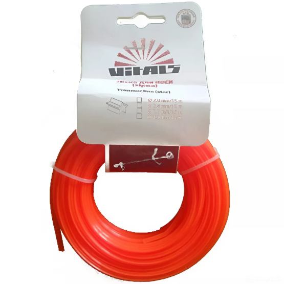 Леска для триммера VITALS Звезда 3 мм 15 м Orange (67363)