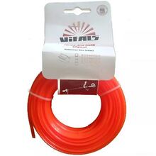Леска для триммера VITALS Крученый квадрат 2,4 мм 15 м Orange (67365)