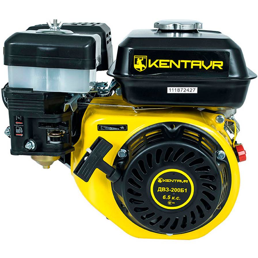 Двигун бензиновий КЕНТАВР ДВЗ-200Б1 (115759) Об'єм паливного бака 3.6