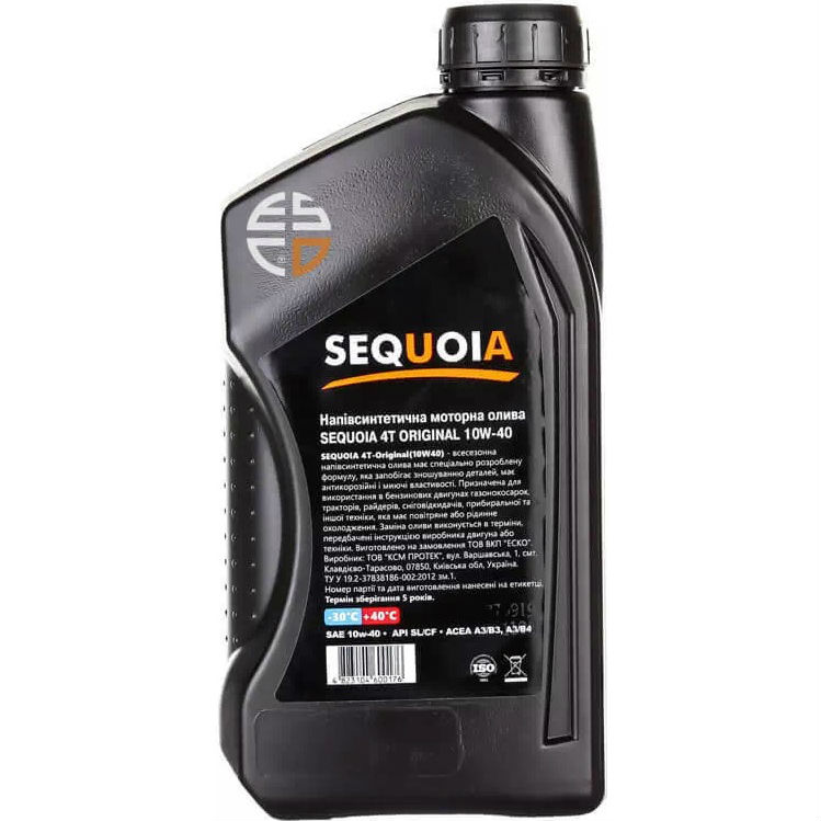 Моторное масло Sequoia 4T-Original 1 л (10W40) Объем 1