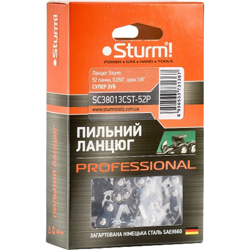 

Цепь Sturm SC38013CST-52P, SC38013CST-52P пильний ланцюг 52 ланки,