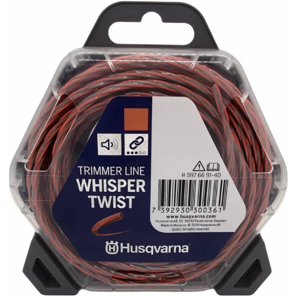 Корд триммерный HUSQVARNA Whisper Twist 1,5мм 15м Orange/Black (5976691-01)