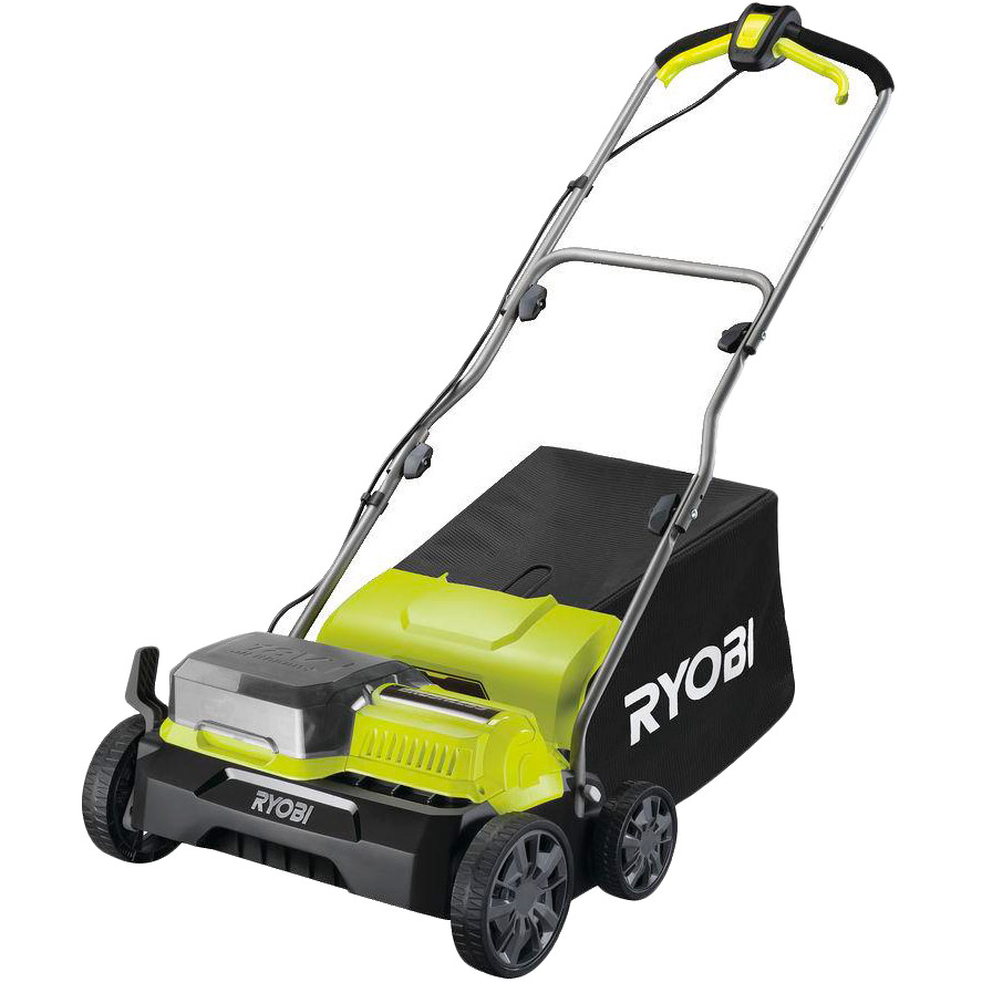 Аератор-скарифікатор RYOBI ONE+ 18В 2х4.0А/год, 35см, 55л