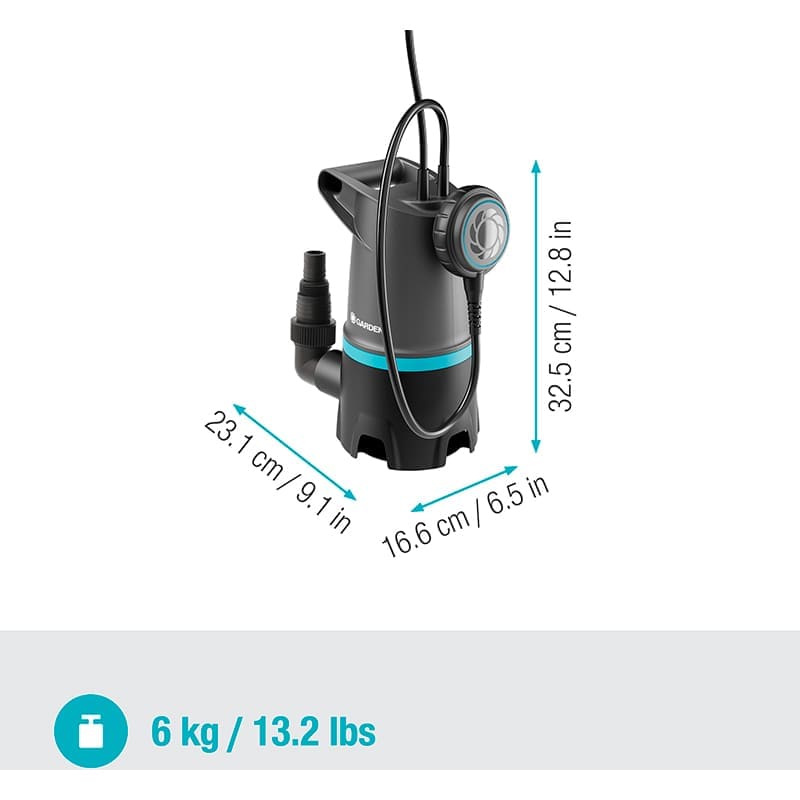 Насос дренажный GARDENA 20000 Basic (09017-47.000.00) Давление  0.9