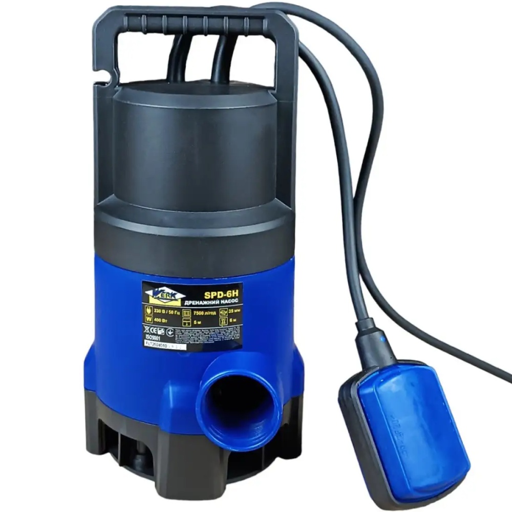 Насос занурювальний WERK SPD-6H (6384321) Тип занурювальний