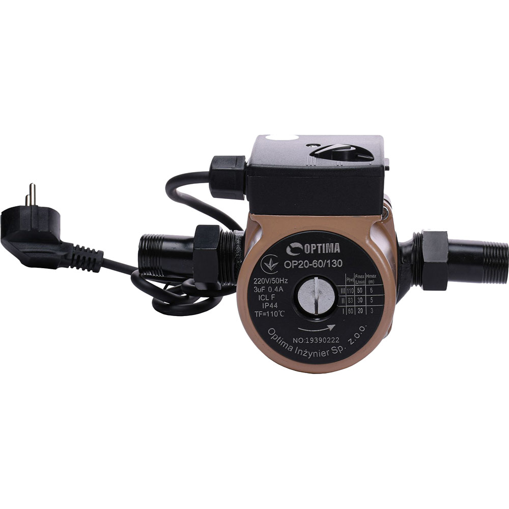 

Насос циркуляционный OPTIMA OP20-60 130 мм, Насос OP20-60 130мм + гайки, + кабель з вилкою