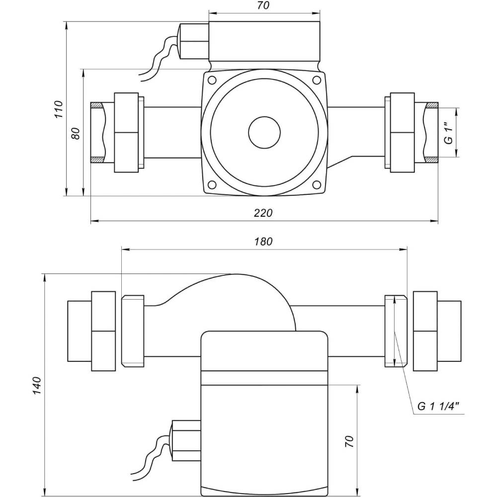 Фото Насос OPTIMA OP25-40-180 G1 1/4" 71Вт (8120)