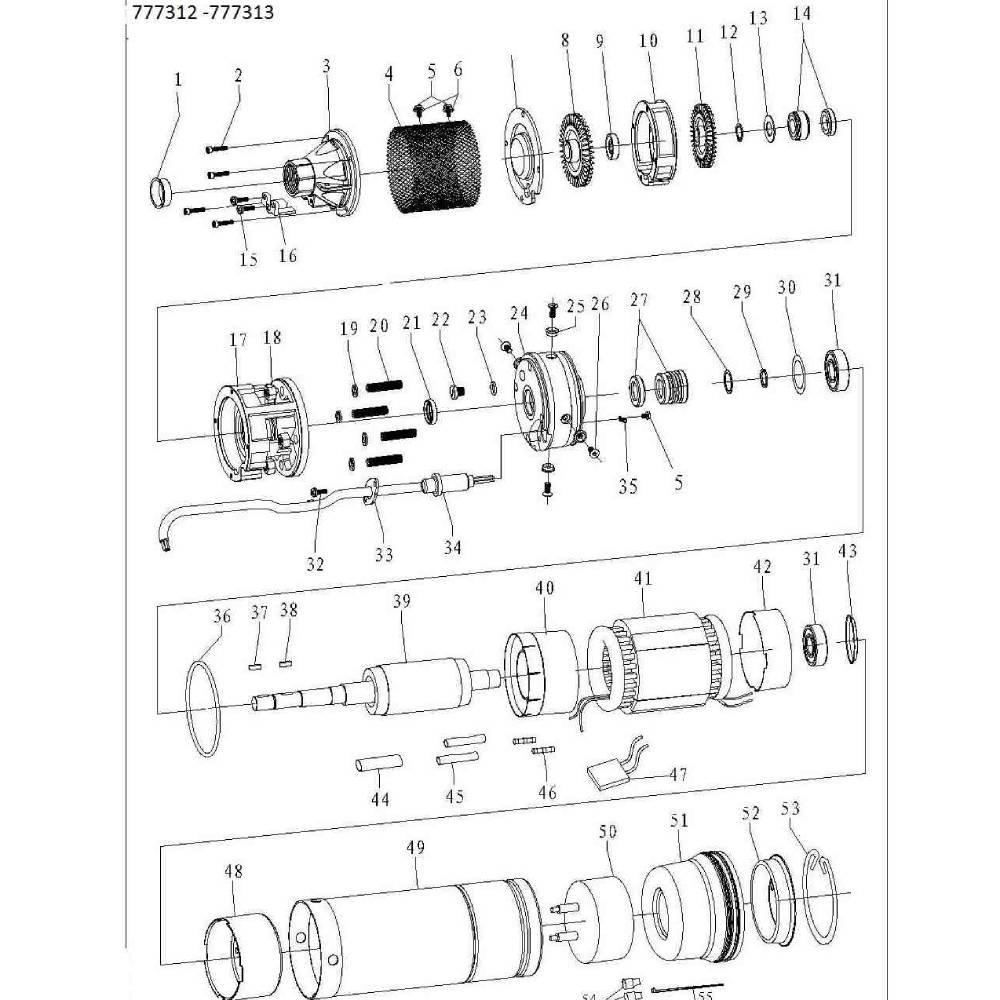 Насос скважинный DONGYIN 1,1 кВт H 100(38)м Q 45 (30)л/хв (777312) Мощность 1100