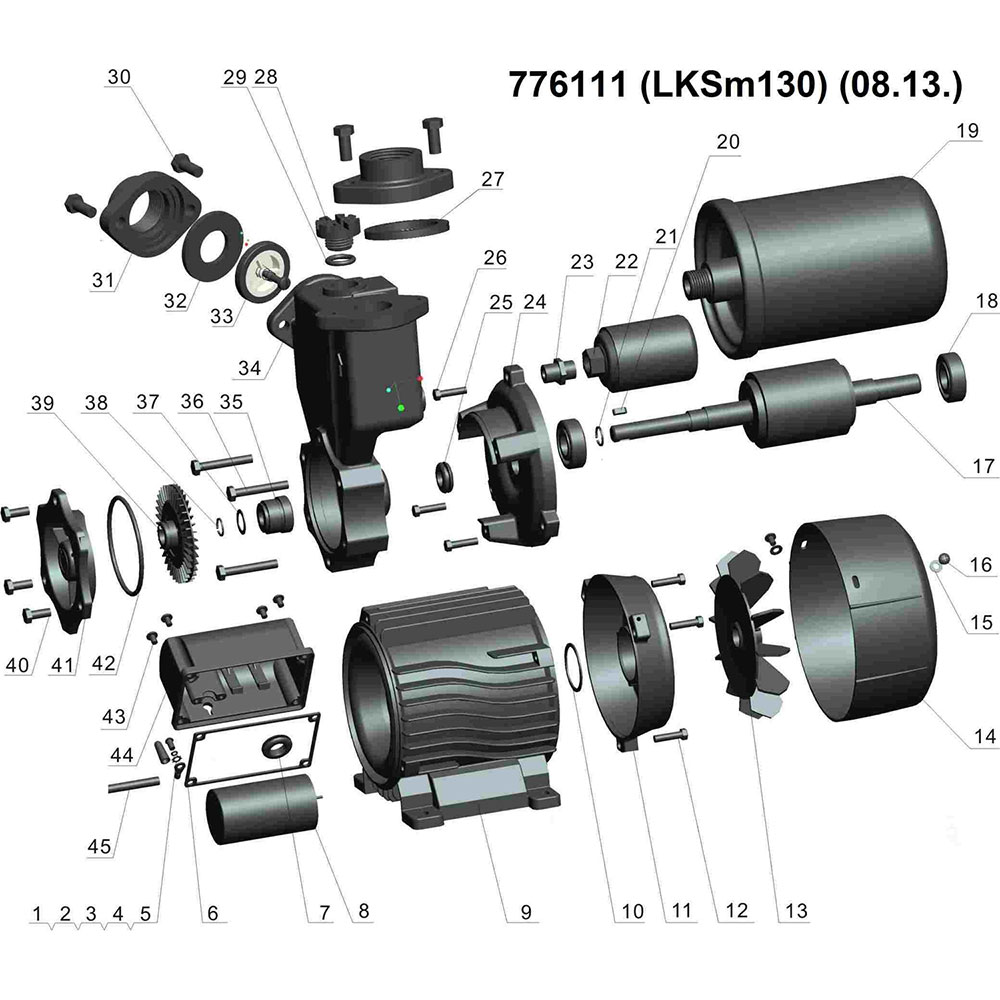 Насосная станция LEO LKSm130 (776111) Механизм вихревой