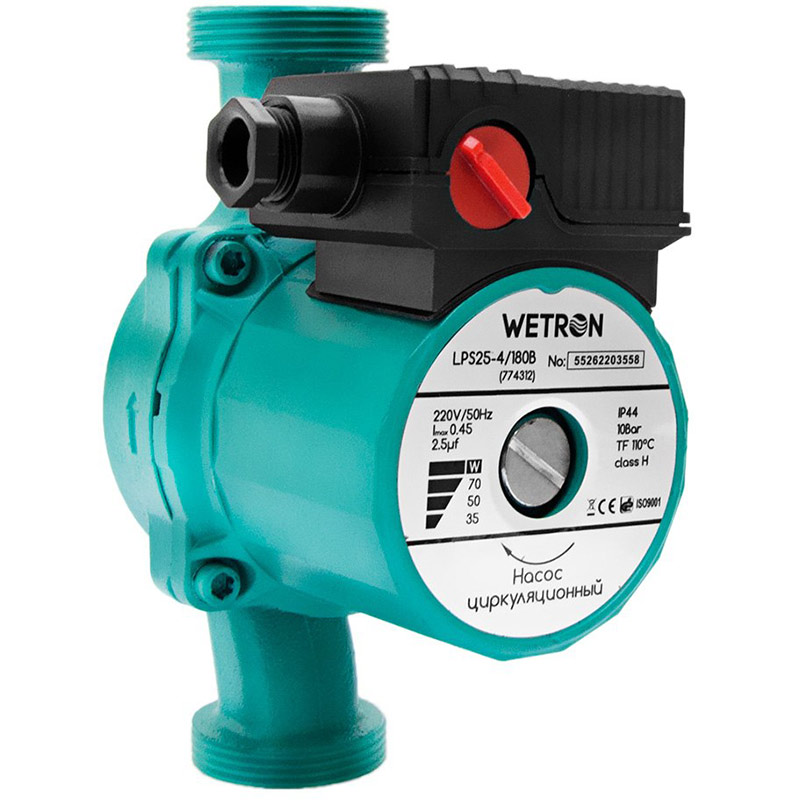 Насос WETRON 75Вт D1 1/2" 180мм + гайки D1" (774312)