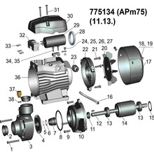 Насос поверхностный LEO APm75 (775134)