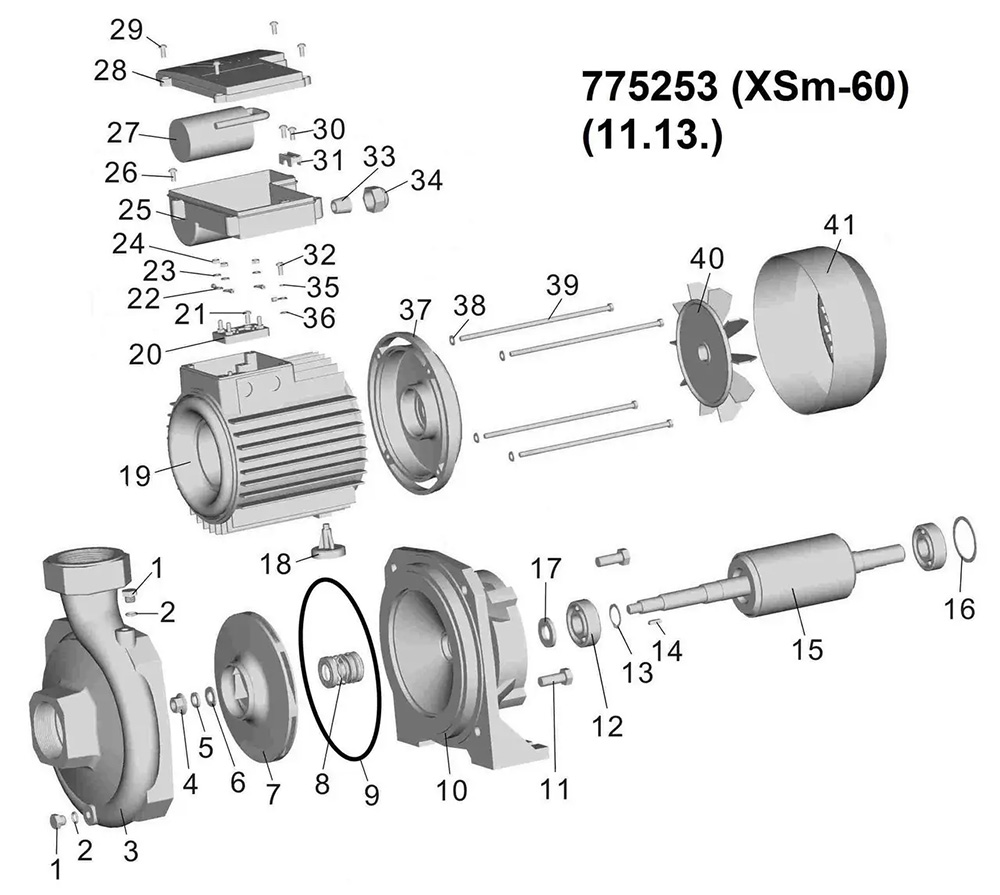 Насос поверхностный LEO Xsm-60 (775253) Мощность 1100