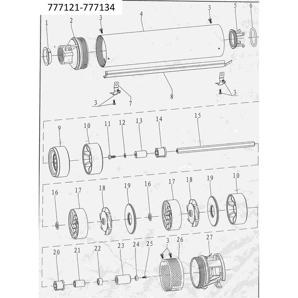 Насос скважинный DONGYIN 4SDm4/18 (777134) Мощность 1500