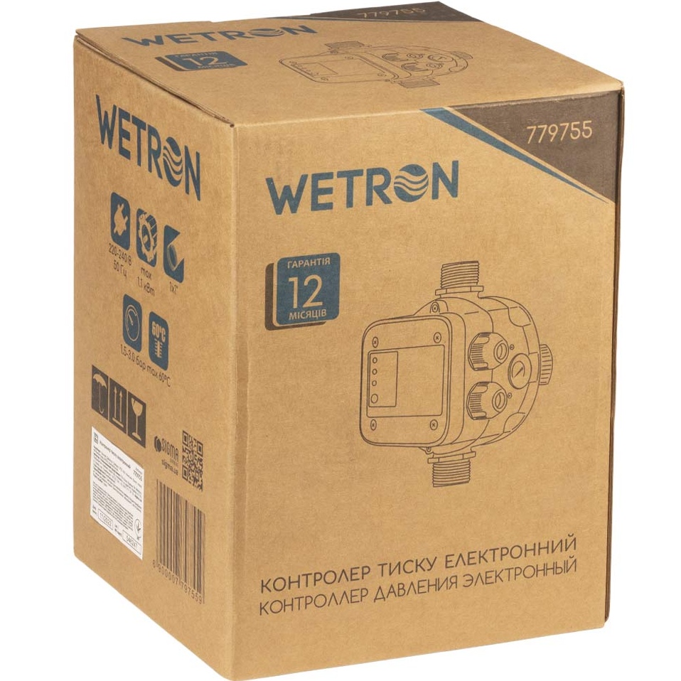 Заказать Контроллер давления WETRON 1.1кВт D1 (779755)