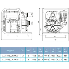 Мотопомпа LEO LGP20-A (772511)