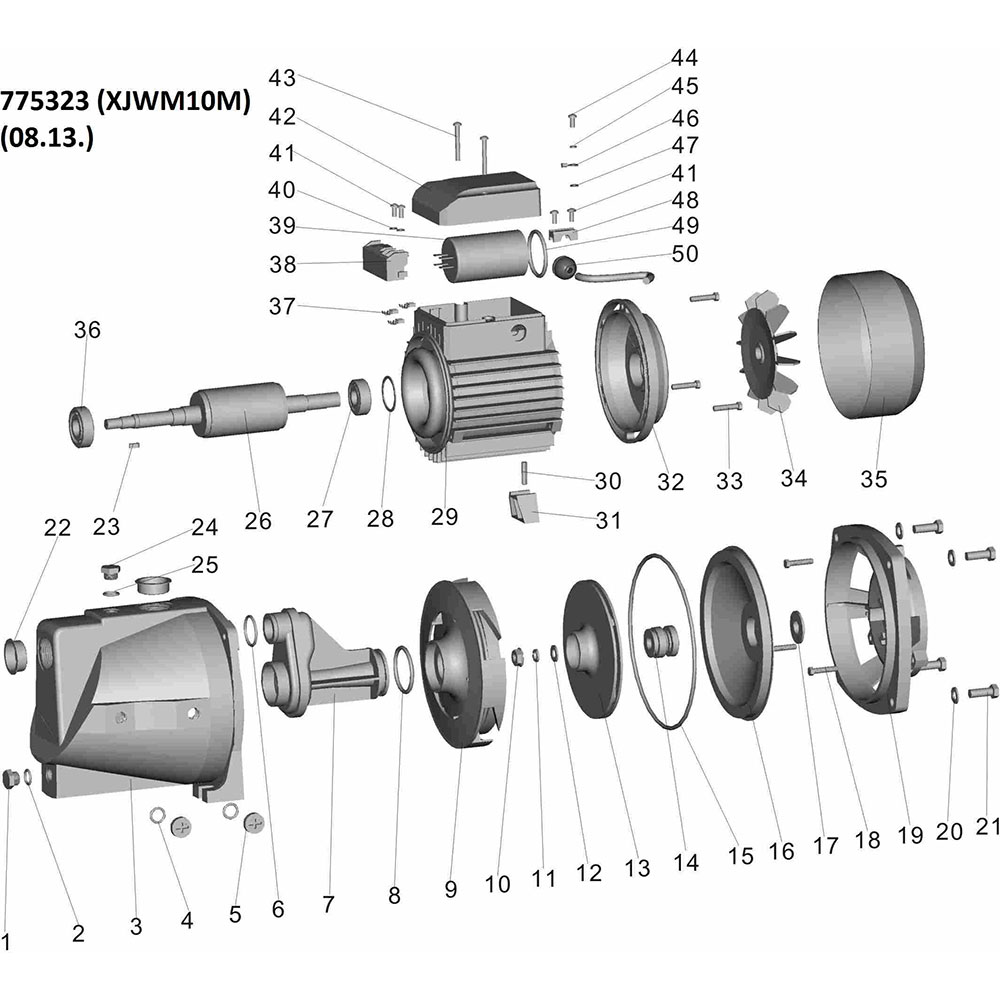 Насос LEO XJWm/10M (775323) Потужність 750