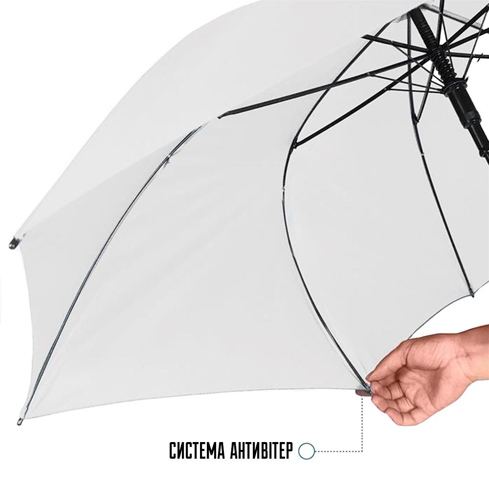 Зонт PERLETTI Golf XXL White (P96020-04) Механизм механика