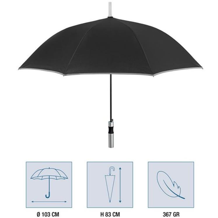 Фото Зонт PERLETTI Reflecting Black (P96014-01)