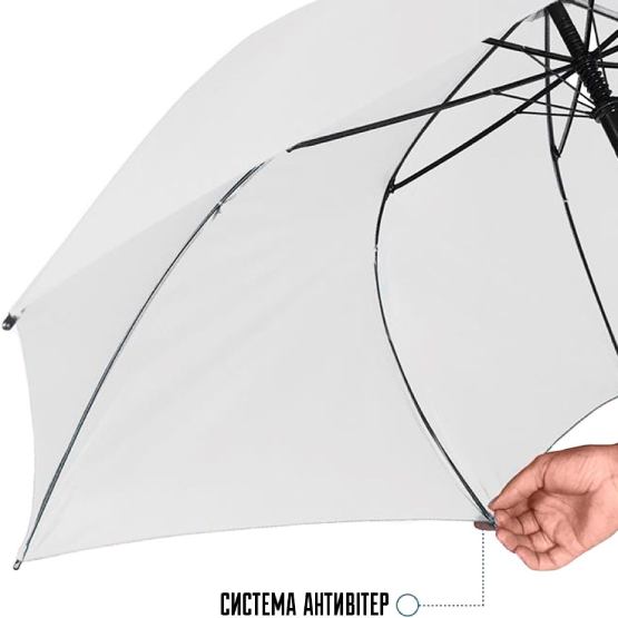 Зонт PERLETTI Reflecting White (P96014-04) Вид трость