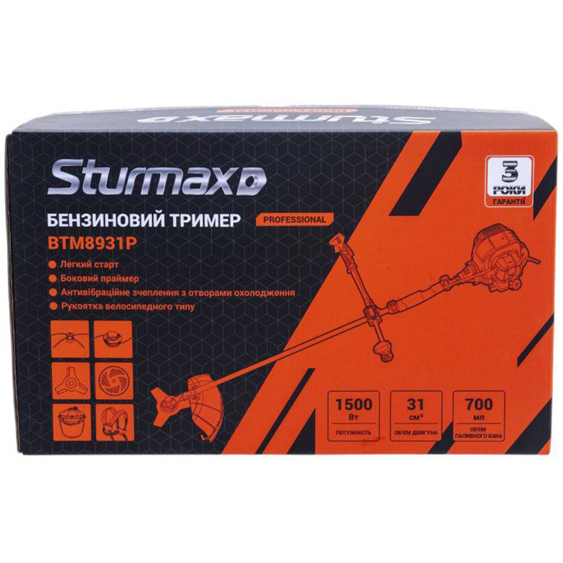 Замовити Мотокоса STURMAX BTM8931P Professional